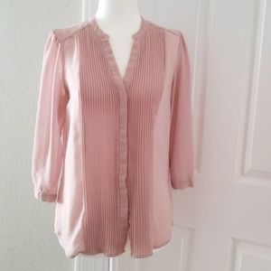 H&M Pleated 3/4 Sleeve Blouse